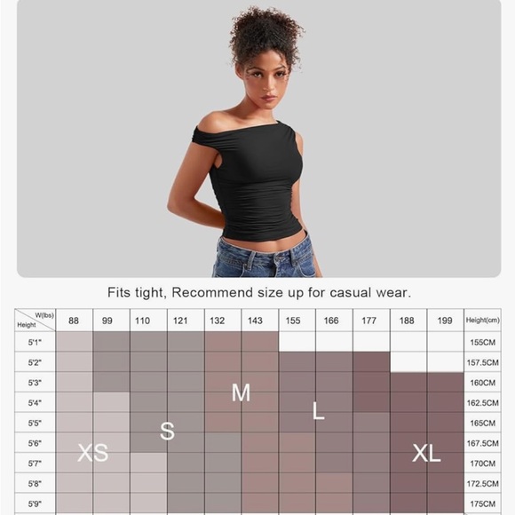 NWT one shoulder ruched top - Picture 4 of 6